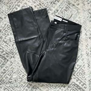 Abercrombie 90s Straight Ultra High Rise Leather Pant Curve Love